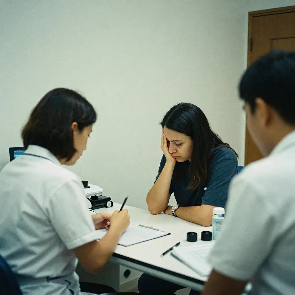Interior view of a neutral clinic environment